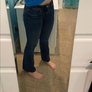 AE dark wash bootcut jeans